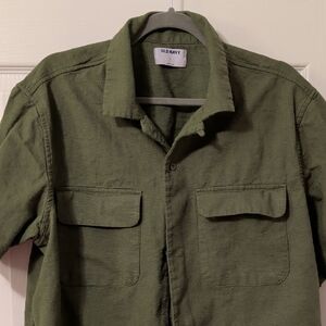 Old Navy Men's Olive Shirt Jacket